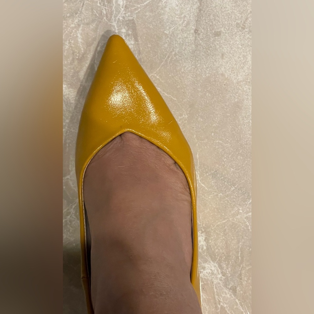 Yellow 3” high heels